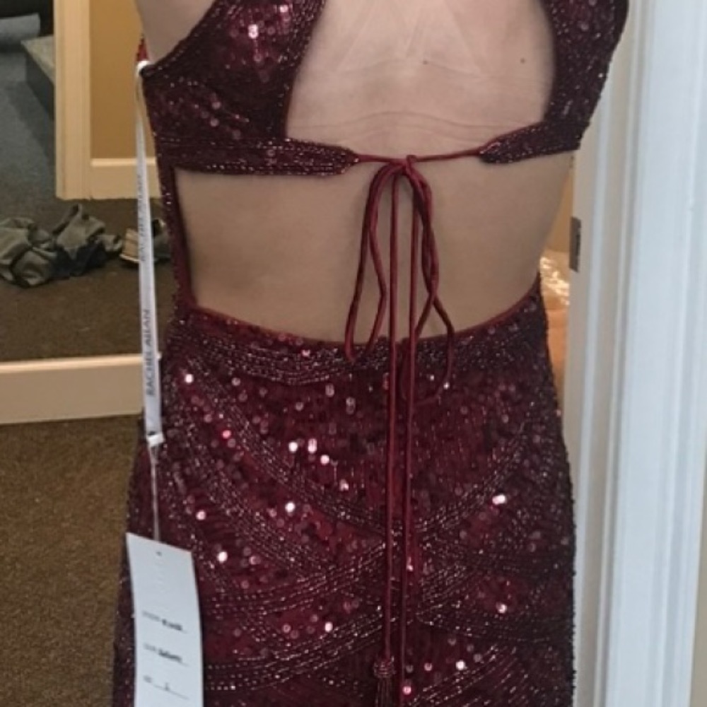 Rachel Allen style 40158 burgundy worn for pictures only.